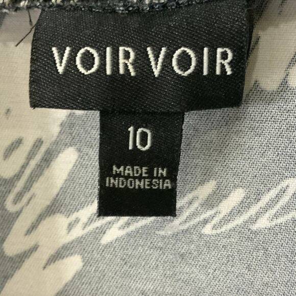 Voir Voir Bolero Cropped Top Womens 10 Short Sleeve Open Front Abstract Casual - Picture 5 of 6